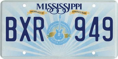 MS license plate BXR949