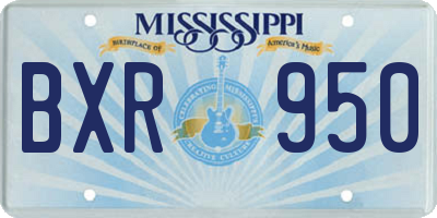 MS license plate BXR950