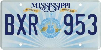 MS license plate BXR953