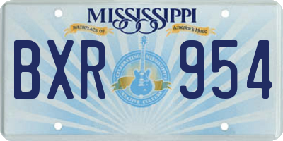 MS license plate BXR954