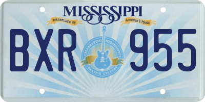 MS license plate BXR955