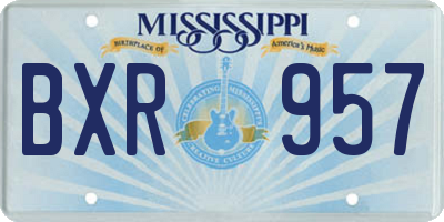 MS license plate BXR957