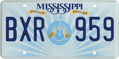 MS license plate BXR959
