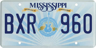 MS license plate BXR960