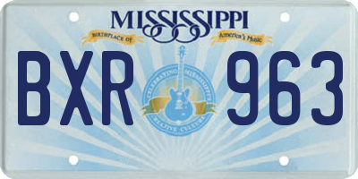 MS license plate BXR963
