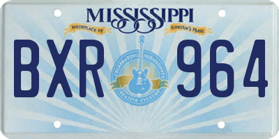 MS license plate BXR964