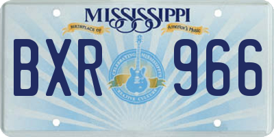 MS license plate BXR966