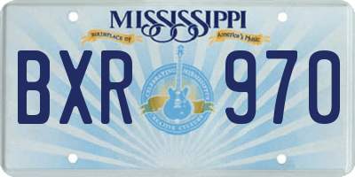MS license plate BXR970