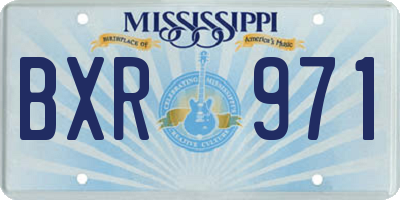 MS license plate BXR971