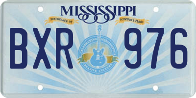 MS license plate BXR976