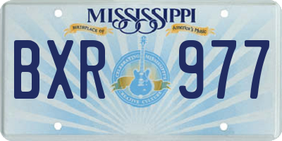 MS license plate BXR977