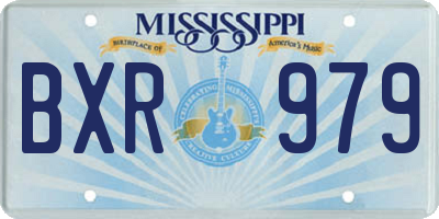 MS license plate BXR979