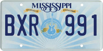 MS license plate BXR991