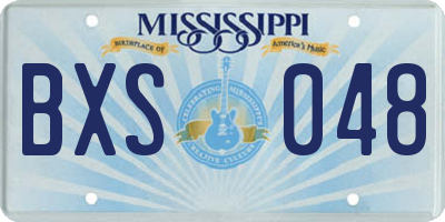 MS license plate BXS048