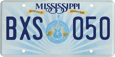 MS license plate BXS050