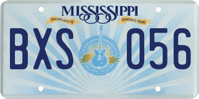 MS license plate BXS056