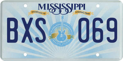 MS license plate BXS069