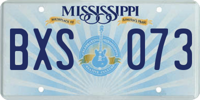 MS license plate BXS073