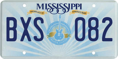 MS license plate BXS082