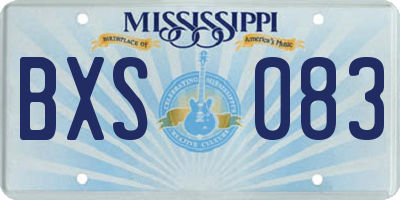 MS license plate BXS083