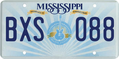 MS license plate BXS088