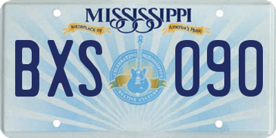 MS license plate BXS090