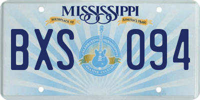 MS license plate BXS094