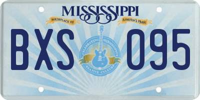 MS license plate BXS095