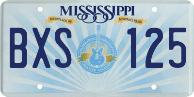 MS license plate BXS125