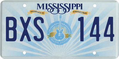 MS license plate BXS144