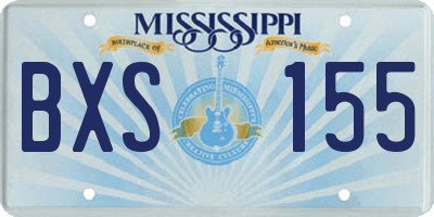 MS license plate BXS155
