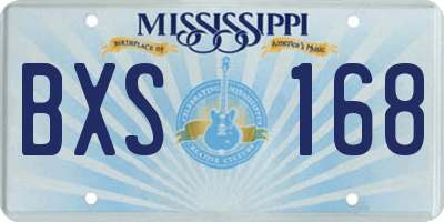 MS license plate BXS168
