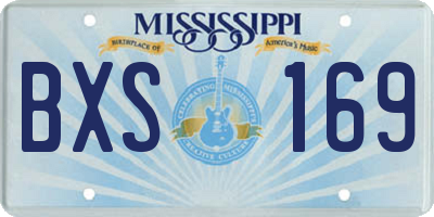 MS license plate BXS169