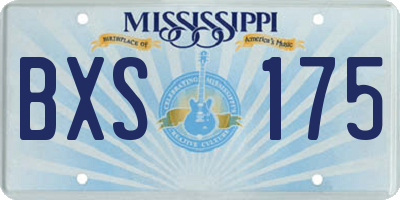 MS license plate BXS175
