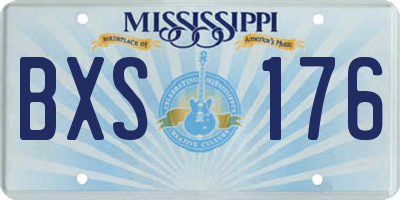 MS license plate BXS176