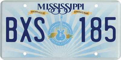 MS license plate BXS185