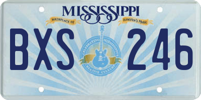 MS license plate BXS246