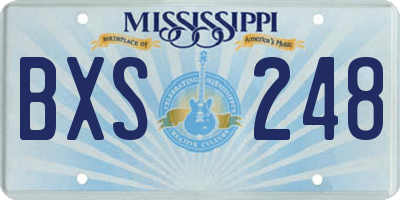 MS license plate BXS248