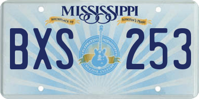 MS license plate BXS253