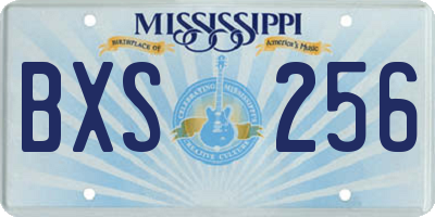 MS license plate BXS256
