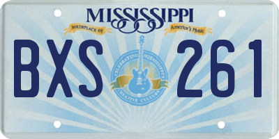 MS license plate BXS261