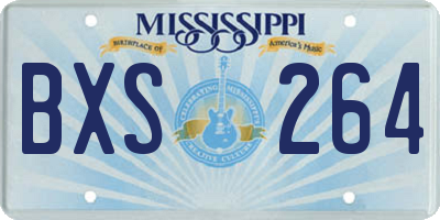 MS license plate BXS264