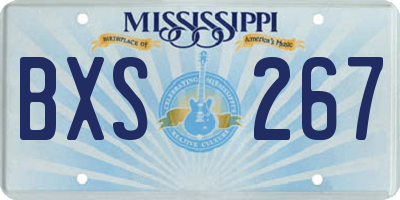 MS license plate BXS267