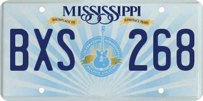 MS license plate BXS268