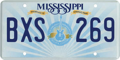 MS license plate BXS269