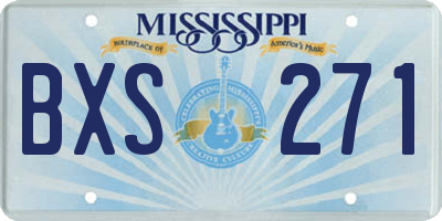 MS license plate BXS271