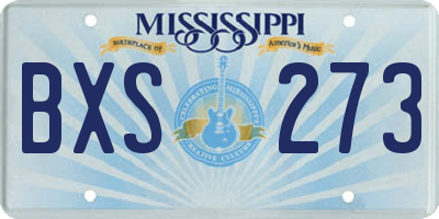 MS license plate BXS273