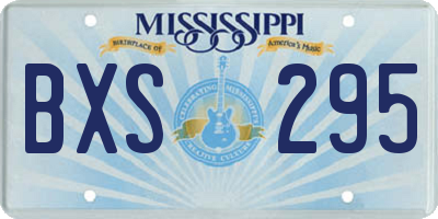 MS license plate BXS295