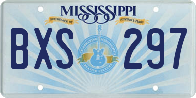 MS license plate BXS297