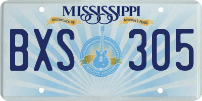 MS license plate BXS305